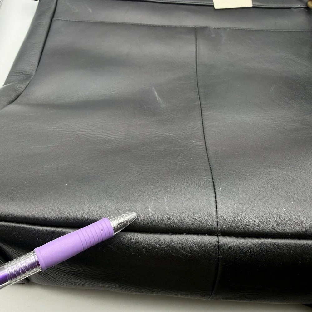 Fossil Haskell Workbag Black Leather Laptop Crossbody Tote Career Business - Picture 8 of 15